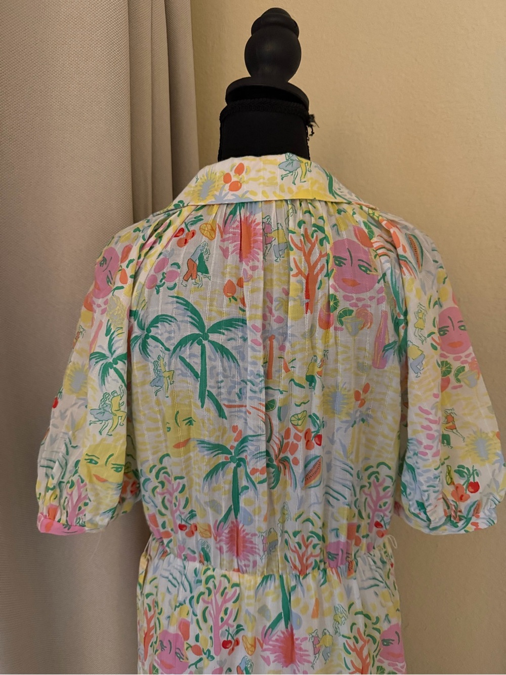 Roller Rabbit x Target Tropical Floral Tie Waist Maxi Dress Small - Picture 7 of 9